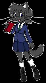 Pyra in her school uniform